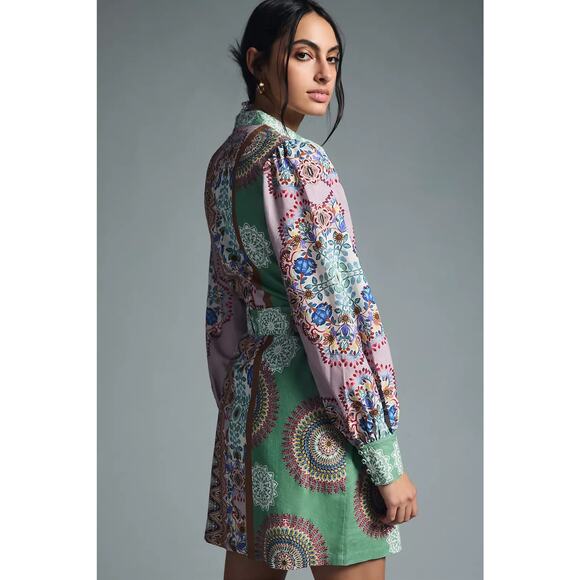 Elegant Multicolor Patterned Women's Dress - Picture 3 of 6